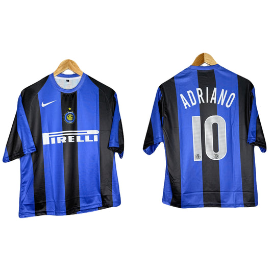 Inter Milan 2004-05 Home Kit Adriano Five Sleeve - Ms Retro Store