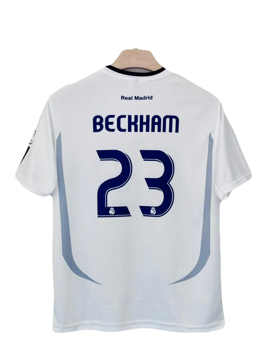 Real Madrid 2006-07 Home kit Beckham Half Sleeve embroidery - P1593 Ms Retro Store