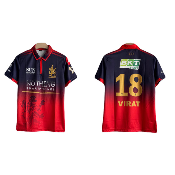 2026 IPL virat kohli home half collar zip embroidery jersey - ms retro store