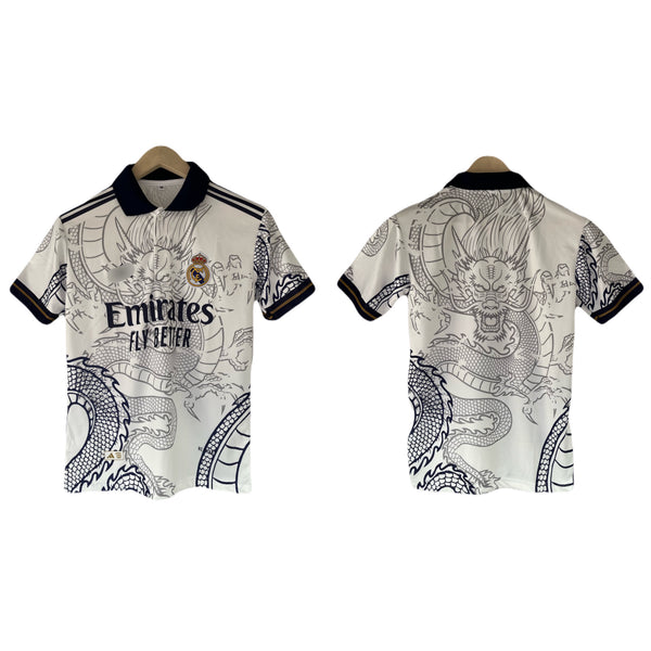 Real Madrid Dragon Edition No name collar  half sleeve jersey - P1848