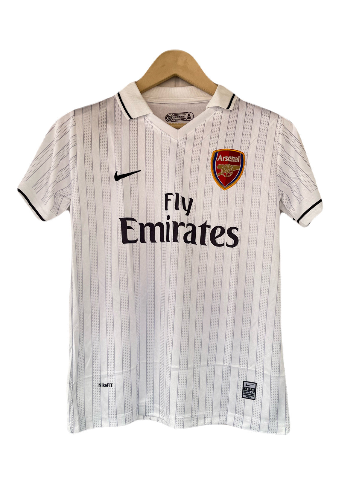 Arsenal 2006-2007 Arshavin Away  kit Half Sleeve collar Embroidery - P1560 Ms Retro Store