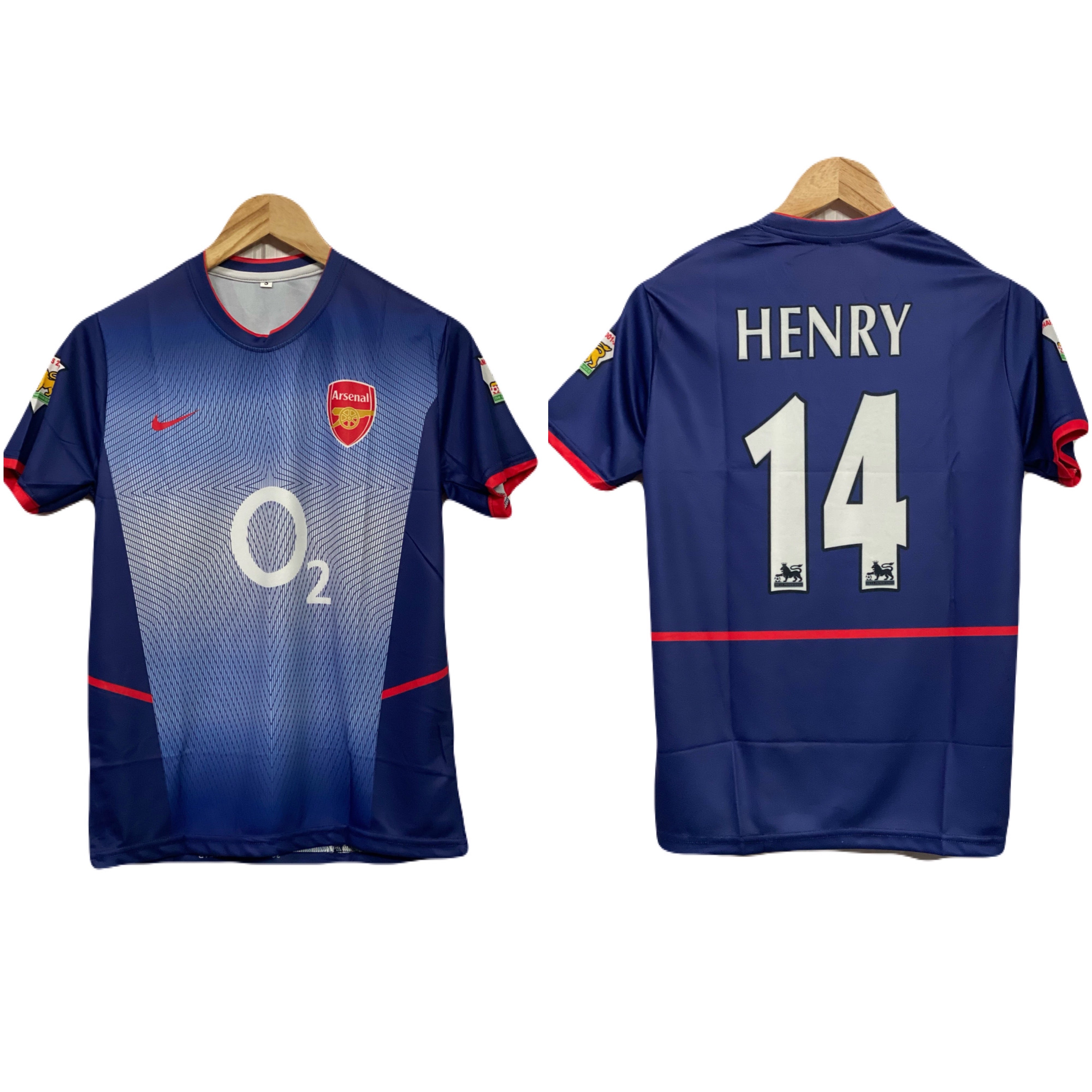 Arsenal 2002-03 Away kit Henry Half sleeve p528 - Ms Retro Store