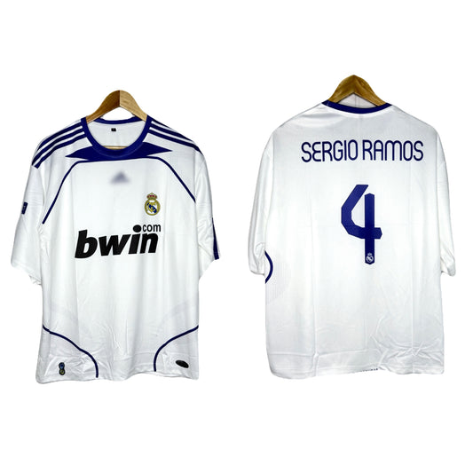 Real Madrid 2007 Home Kit Ramos Five Sleeve - Ms Retro Store