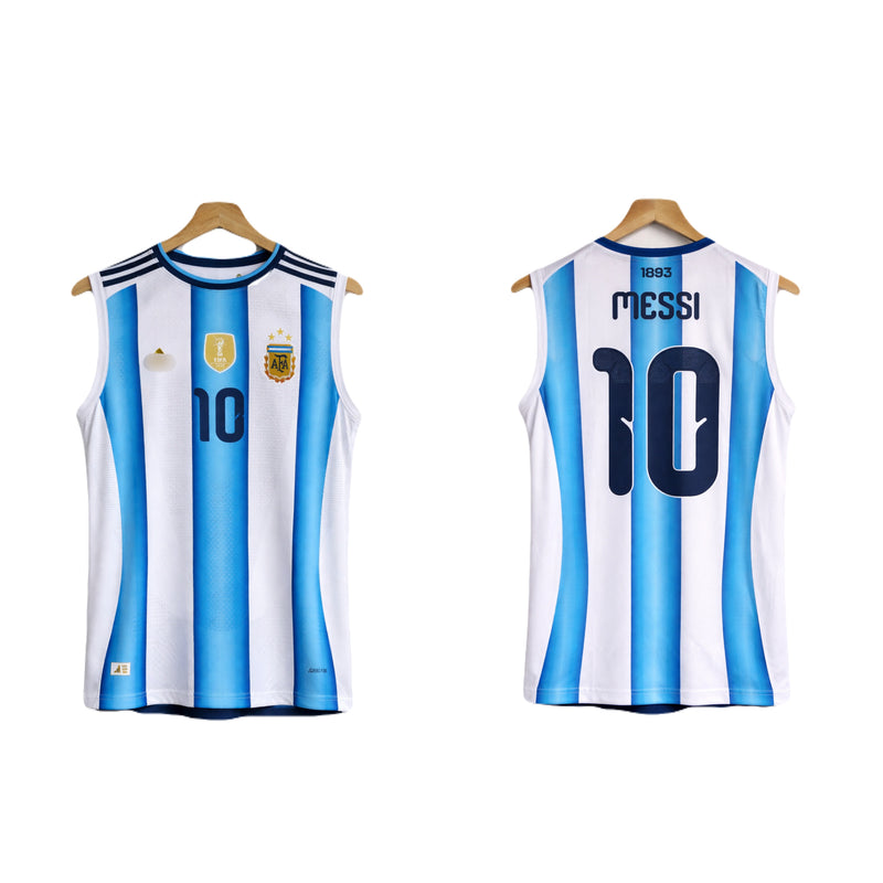 argentina 2026 worldcup home messi  sleevless bibs embroidery - P1518 ms retro store