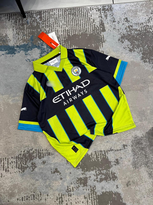 Manchester City 2024-25 Away Kit Foden Five Sleeve - Ms Retro Store
