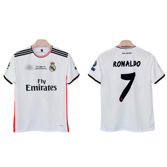 Real Madrid 2014-15 Ronaldo Final Edition home jersey Half Sleeve Sublimation - Ms Retro Store