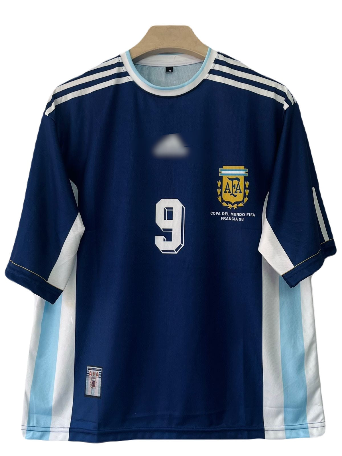 Argentina 1998 Away Kit Batistuta Five Sleeve - Ms Retro Store