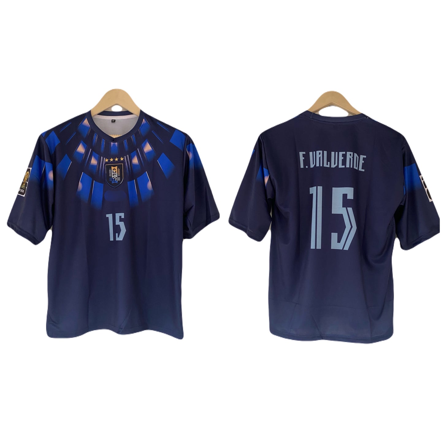 Valverde Uruguay 2026 World cup away Five sleeve Embroidery Jersey -