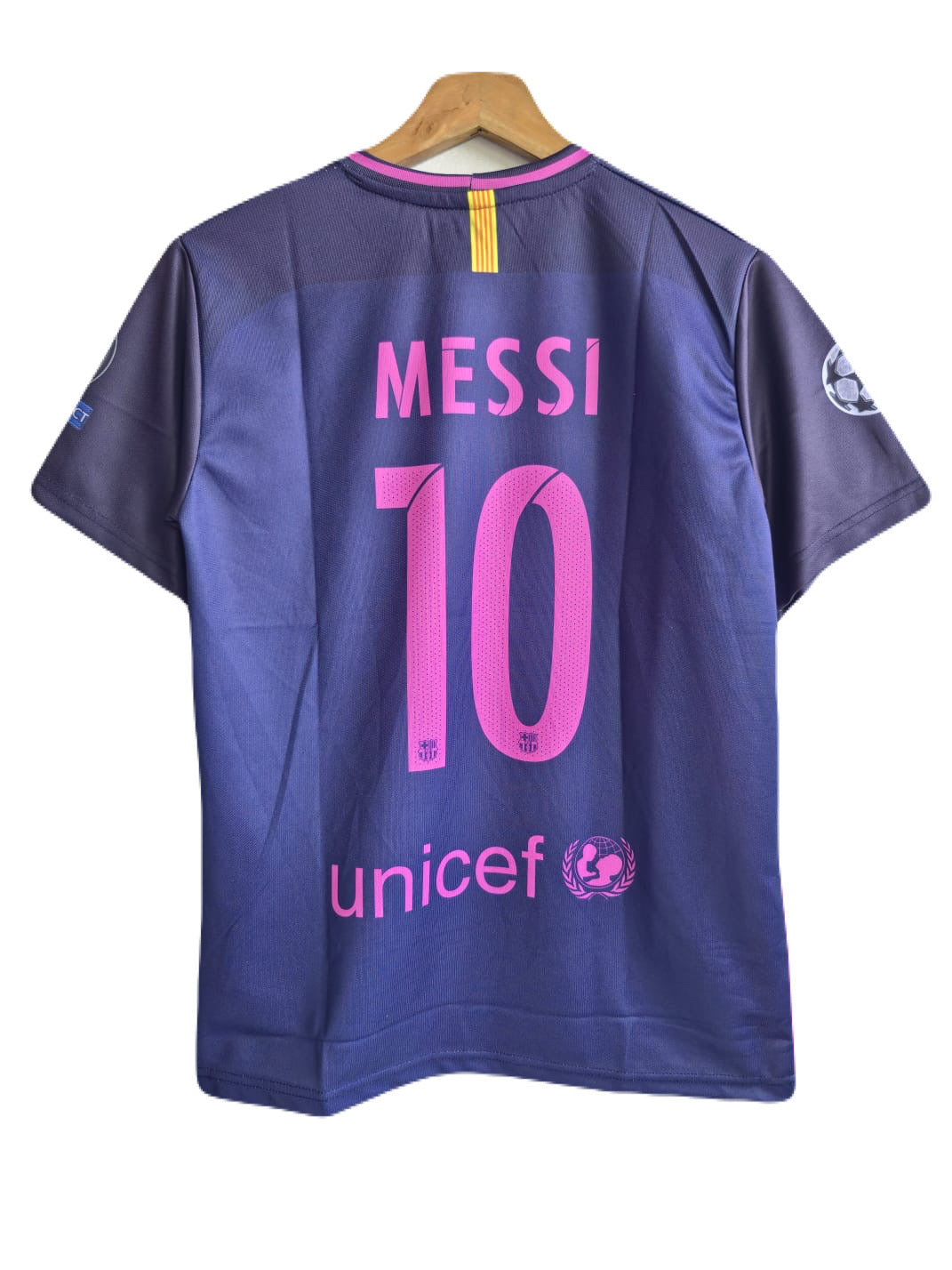 Barcelona 2016-17 away jersey Messi Half sleeve -P1186 MS Retro