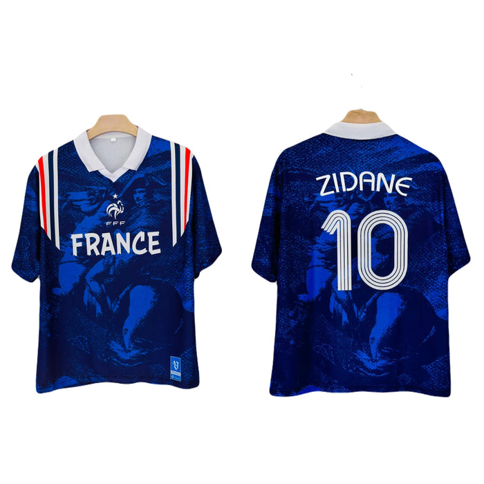 Zidane France Five sleeve Collar Sublimation jersey - P2758