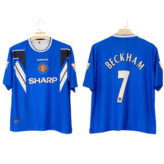 Beckham Manchester united five sleeve Blue