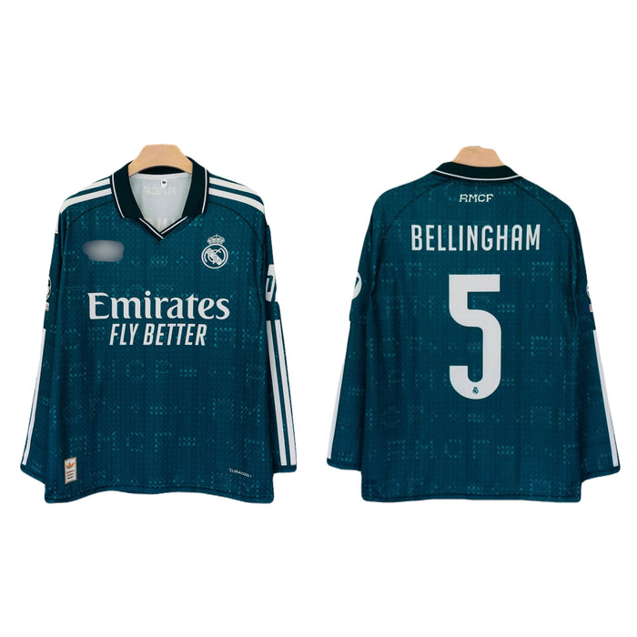 Bellingham Real Madrid 2026-27 Away kit full sleeve Collar Sublimtion - P2536