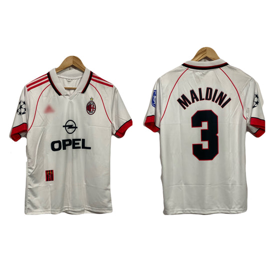 Ac Milan 1998-99 Away kit Maldini Half sleeve - Ms Retro Store