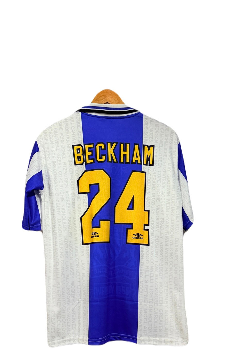 Manchester United 1994-96 Beckham Five Sleeve - P974 Ms Retro