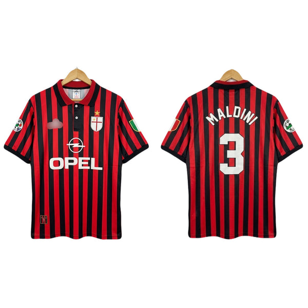 Ac milan 2004 home maldini Embroidery Fivesleeve - ms retro store
