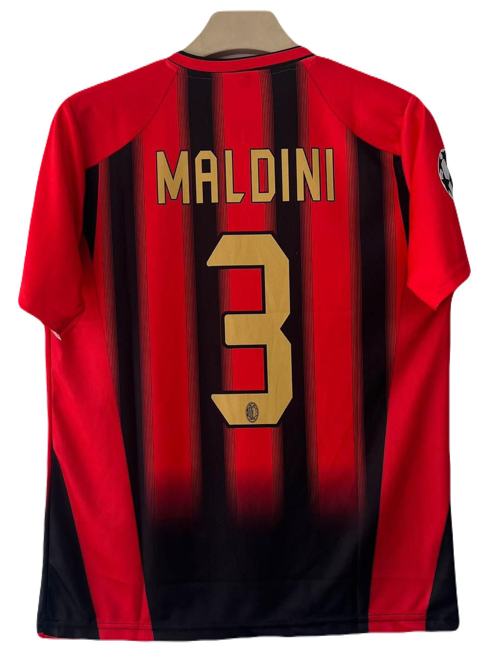 Ac Milan 2004-05 Home Kit Maldini Five Sleeve - P1056 Ms Retro