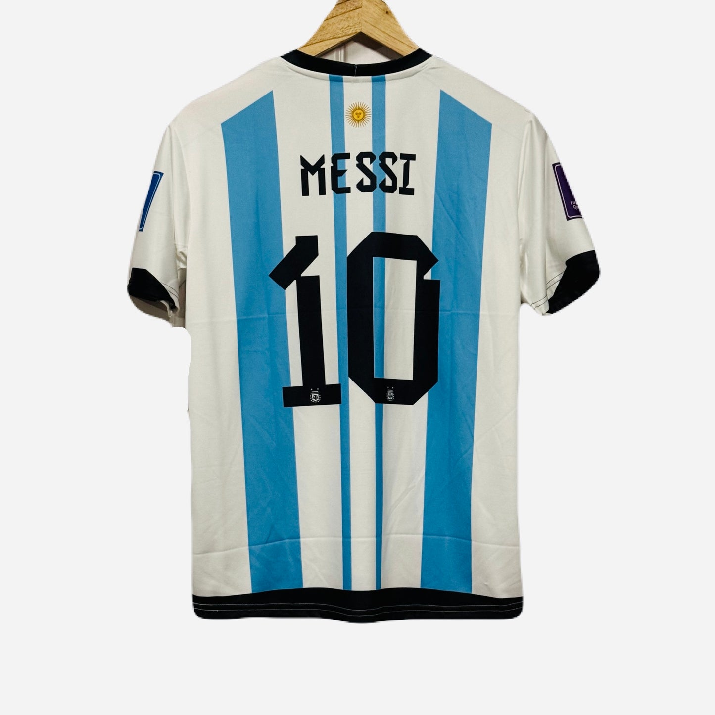 Argentina 2022 World Cup Kit Messi Half Sleeve - Ms Retro Store