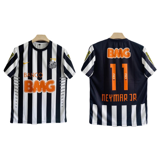 Santos 2012-13 Home kit Neymar embroidery Half sleeve p425 - Ms Retro Store