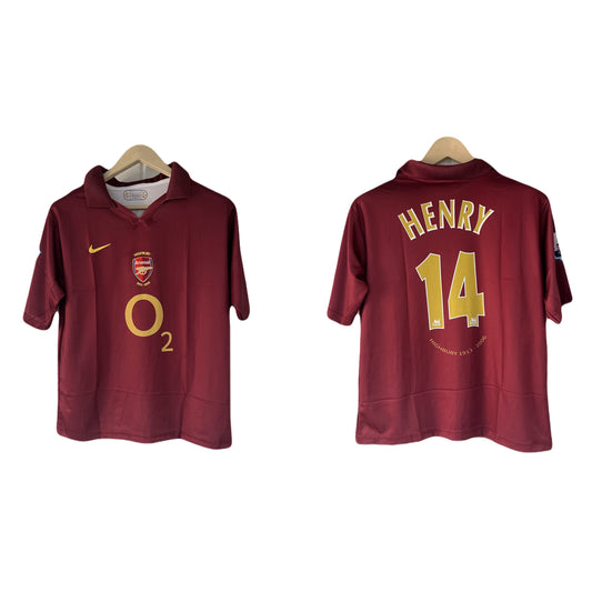 Arsenal 2005-06 Henry Fivesleeve Embroidery - P1476 ms retro store/1
