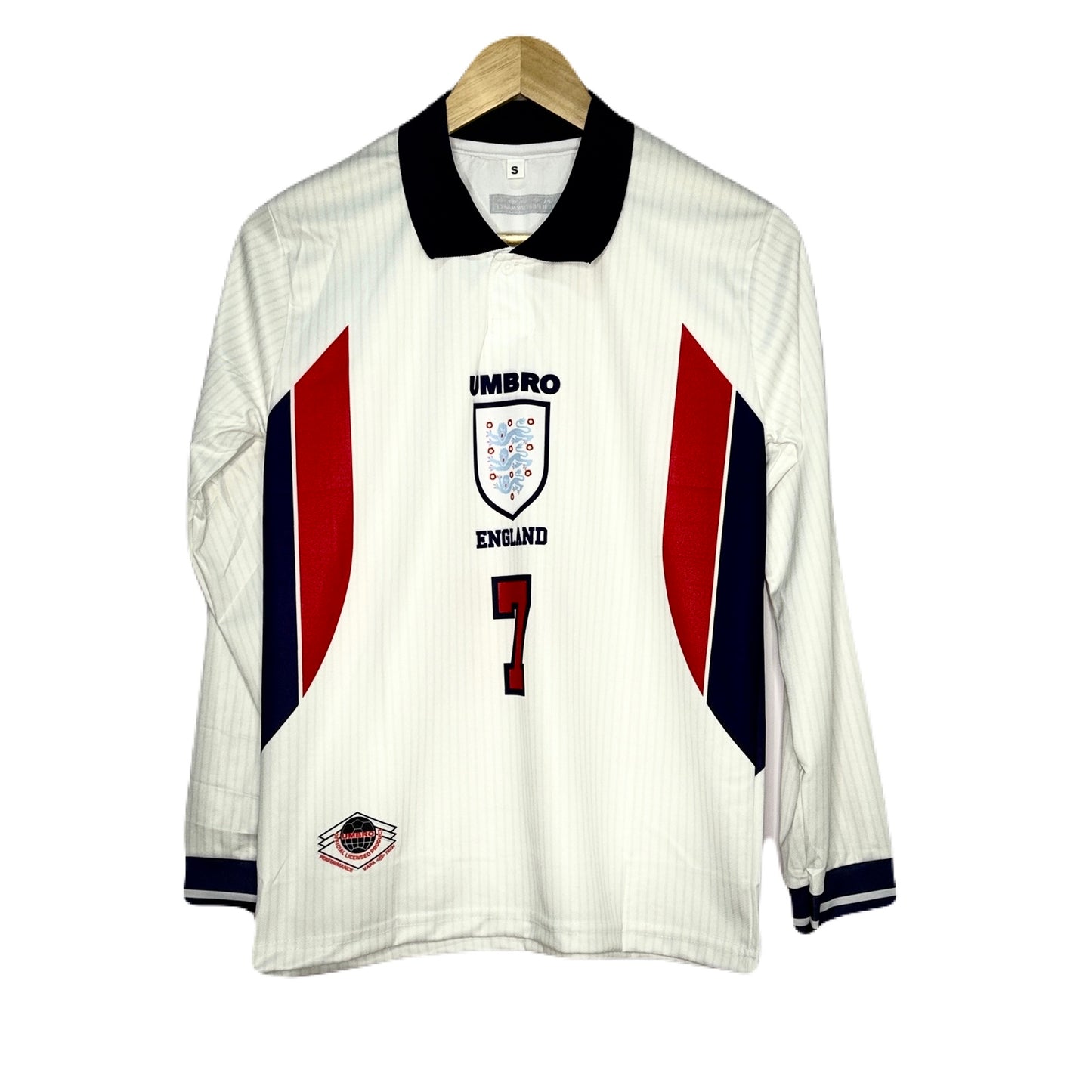 England 1998 World Cup Home Kit Beckham Full Sleeve - P1126 - Ms Retro Store
