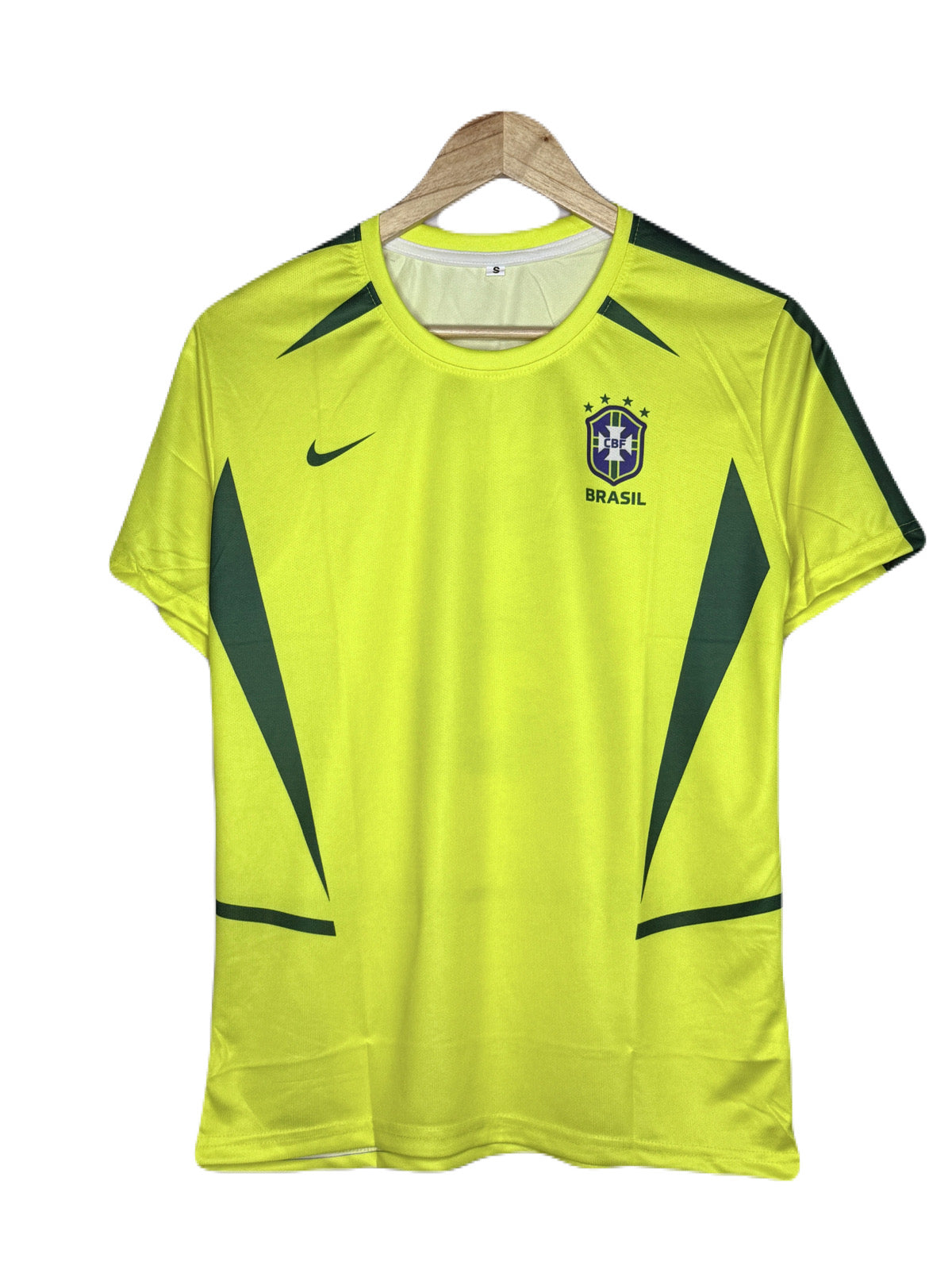 Brazil 2002 World Cup Home Kit Ronaldo Half Sleeve - P983 Ms Retro