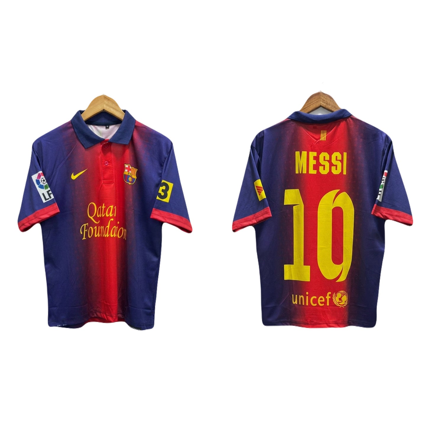 Barcelona messi 2011  Five sleeve Collar sublimation - P1579 Ms Retro Store