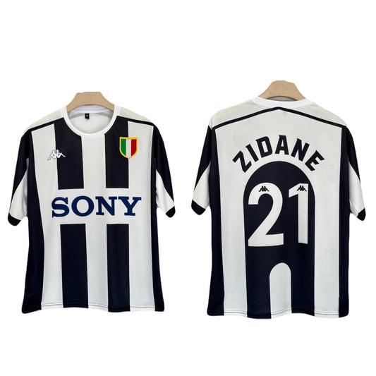 Juventus 1995-96 Home kit Zidane Embroidery Five sleeve - Ms Retro Store