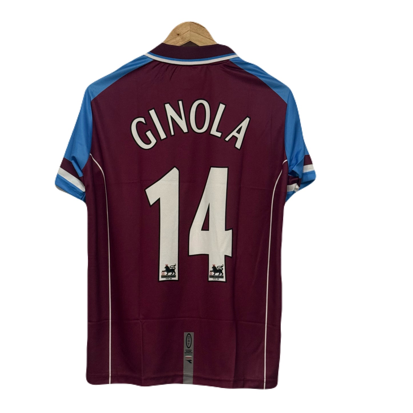 Aston Villa Fc 2000-01 Home kit Ginola Half sleeve - Ms Retro Store