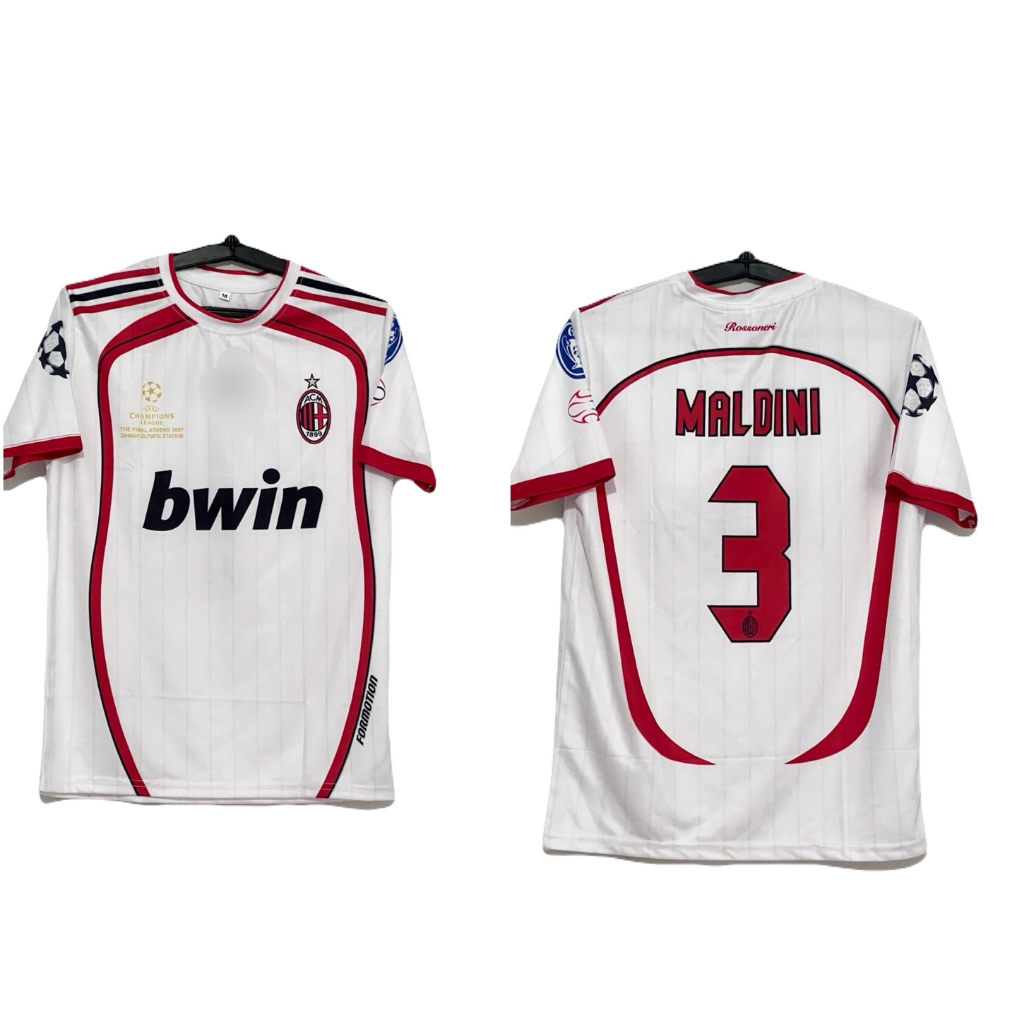 Acmilan 2007 ucl final edition MALDINI halfsleeve round neck-   P297 ms retro store