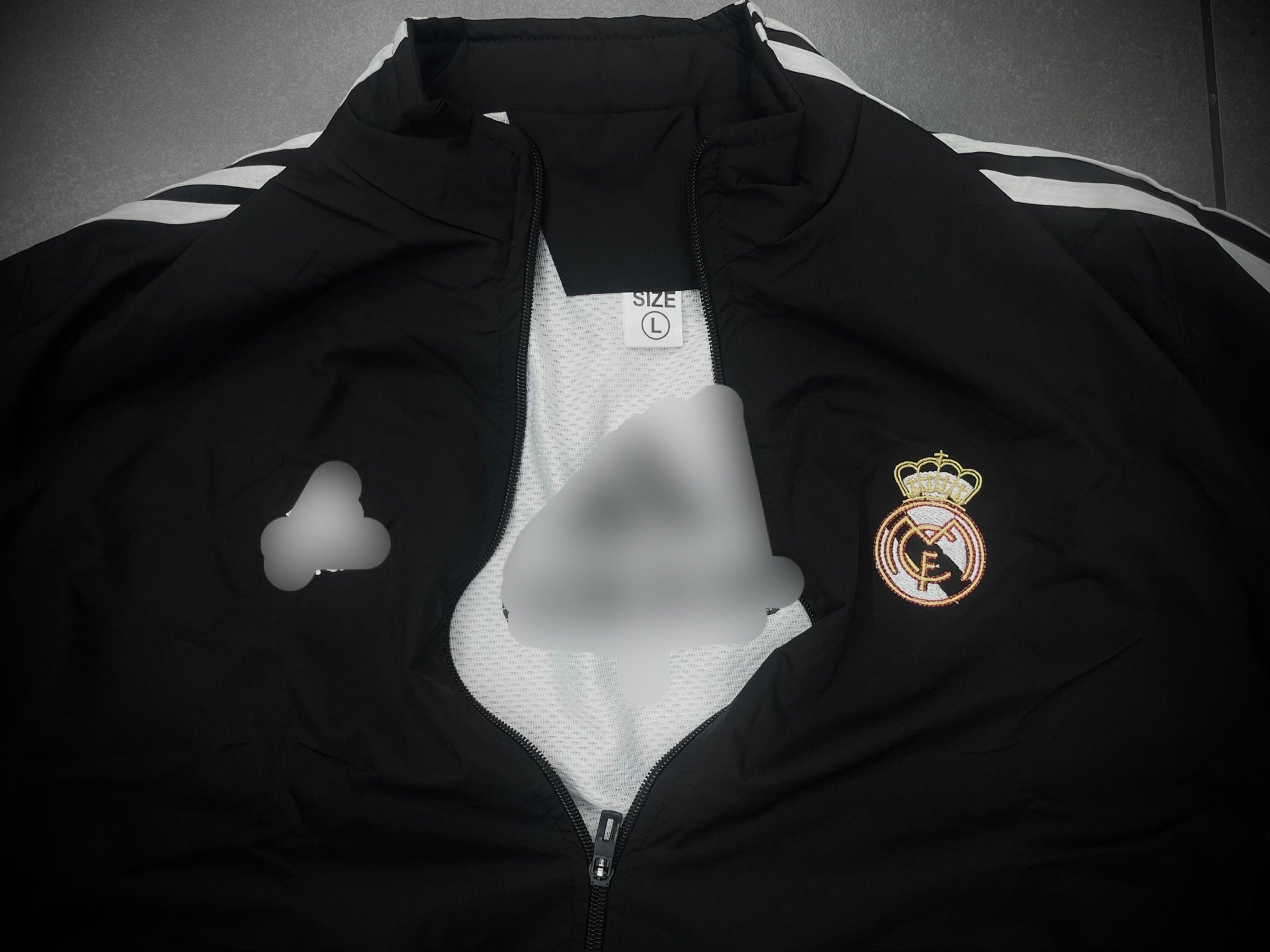 Real Madrid adidas track jacket full sleeve zip type - P1573 Ms