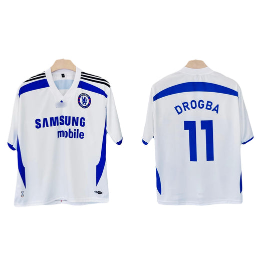 Drogba chelsea 2010 Away Five Sleeve Collar jersey - P1797