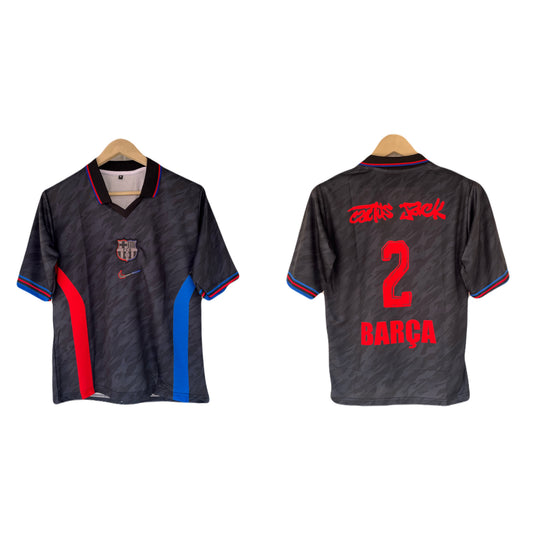 Barcelona x Travis Scott Away Jersey Five Sleeve Collar Embroidery  - P1478 Ms Retro Store/1