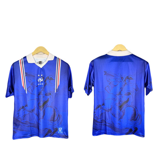 France 1996 Home Kit Back Plain Five Sleeve - P1205 Ms Retro Store