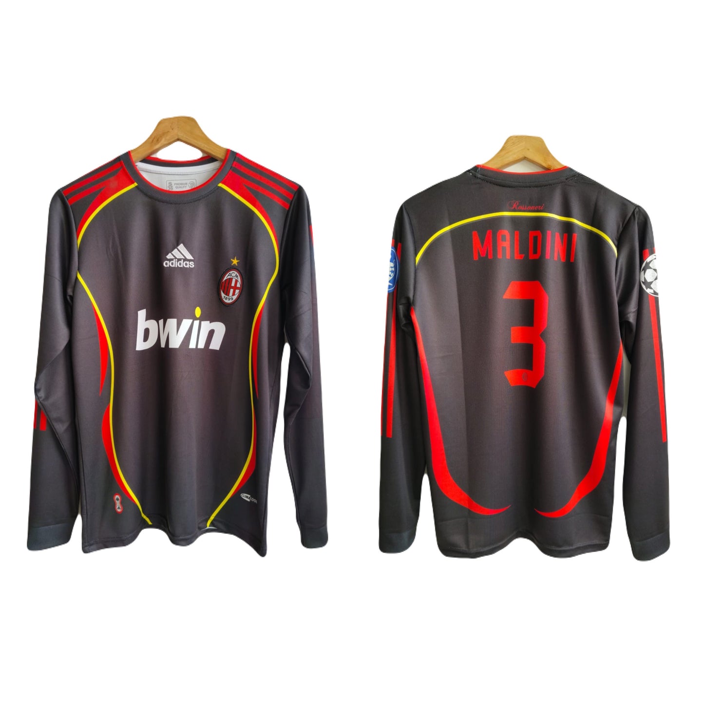 Acmilan 2006/07 third kit full sleeve embroidery #p321  - ms retro store