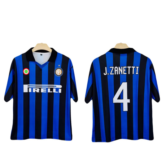 Inter milan 1997-98 Home Five Sleeve Collar P137 - Ms Retro Store