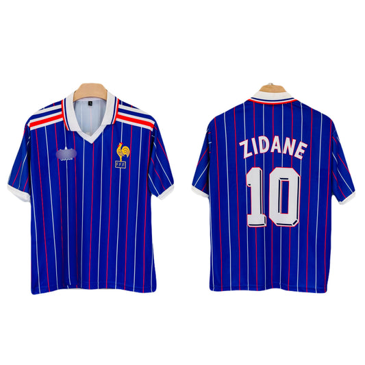 Zidane France Five sleeve Collar Sublimation jersey - P2126