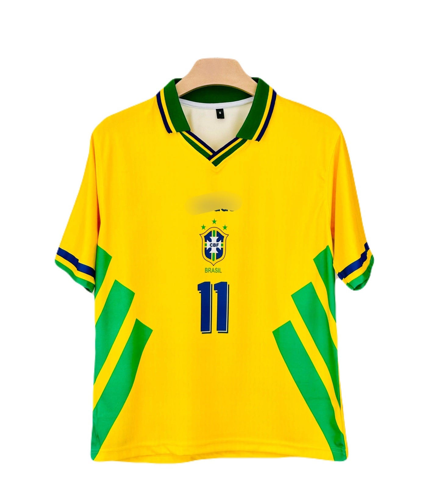 Romario Brazil Five sleeve Collar jersey - P2118