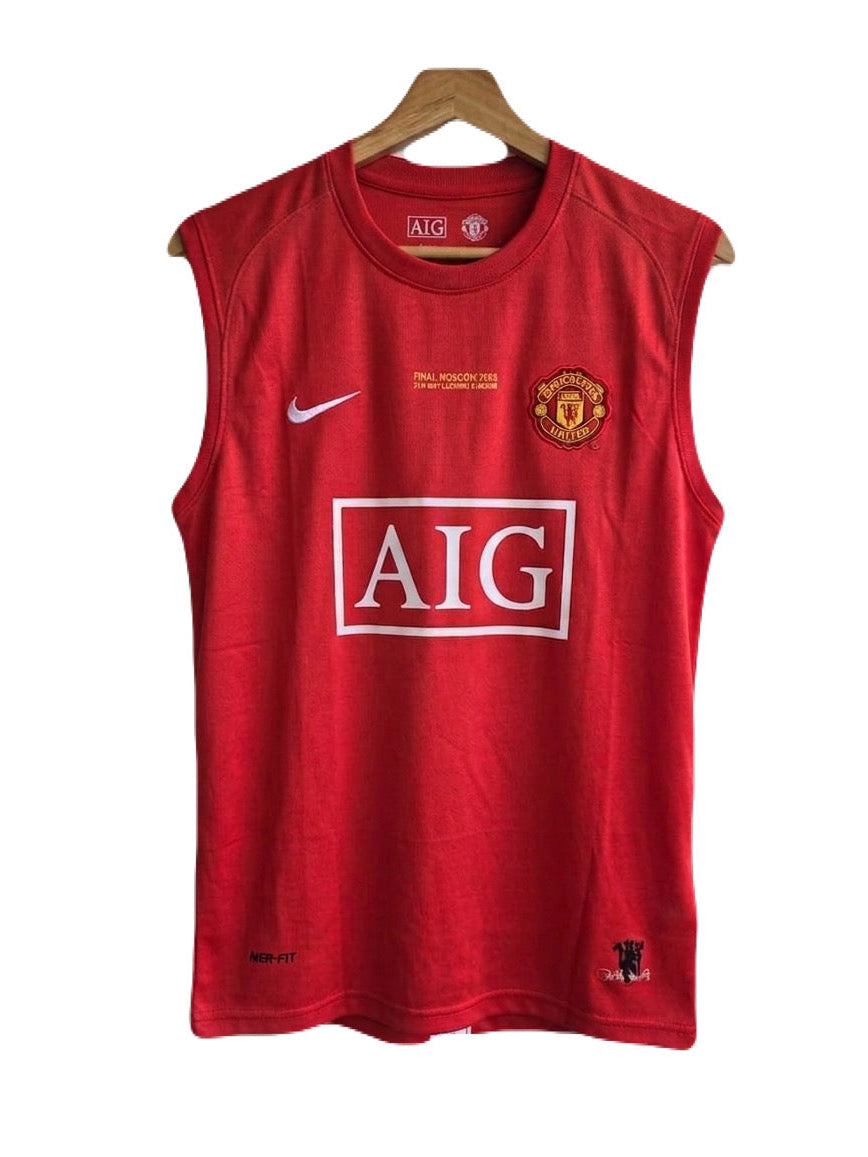 Manchester United ronaldo 2008 final edition sleevless bibs embroidery - P1517 ms retro store