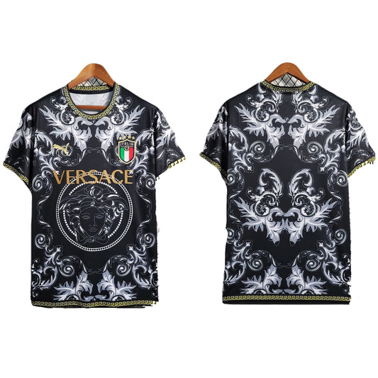 Best retro Italy special kit versace Black half sleeve - ms retro store