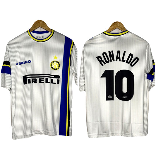 Inter Milan 1997-98 Home Kit Ronaldo Five Sleeve - P716 - Ms Retro Store