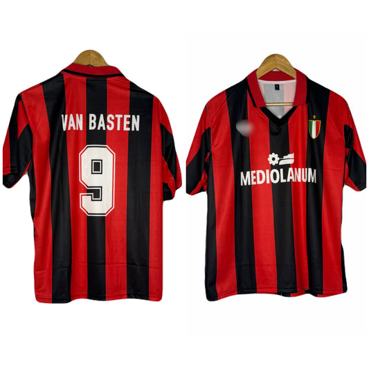 Ac Milan Van Basten 1996 Home Kit Five Sleeve - P1074 Ms Retro Store