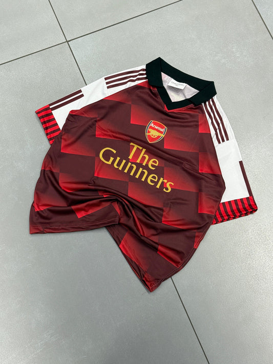 Arsenal special edition 'The Gunners' Ozil Premium Quality Collar Five Sleeve Sublimation Jersey - Ms Retro Store