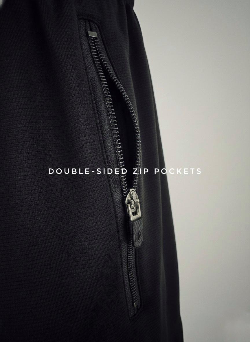 Gym wear shorts Livio 2 side zip pocket -Ms Retro Store