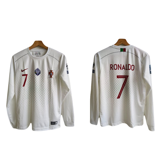 Portugal 2021 away jersey Ronaldo full sleeve Embroidery - P2000 ms retro store