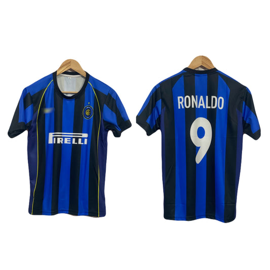 Inter Milan 2002 Home kit Ronaldo Nazario Half sleeve - Ms Retro Store