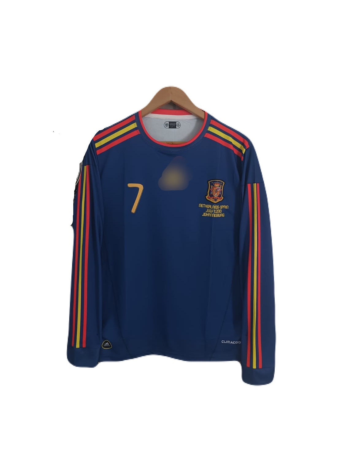 Spain 2010 World Cup Final David Villa Full sleeve Embroidery