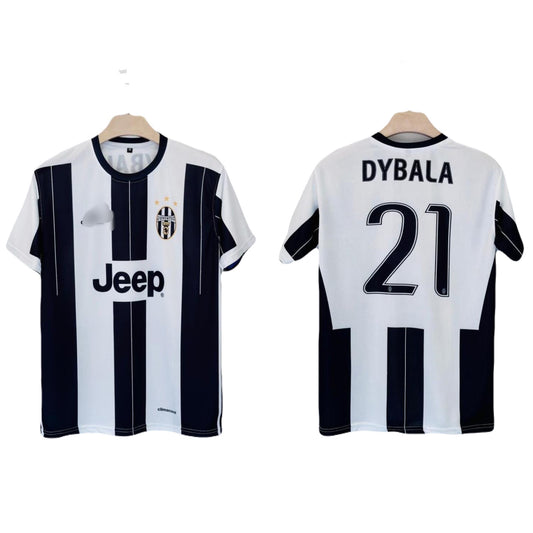Juventus 2016-2017 Dybala home jersey Half Sleeve Sublimation - Ms Retro Store
