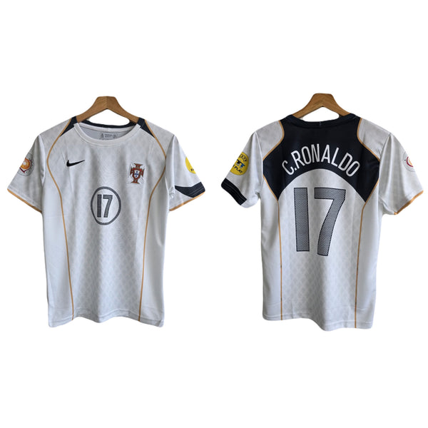 Portugal 2006 Away Ronaldo Half Sleeve Embroidery Jersey -  Ms Retro Store