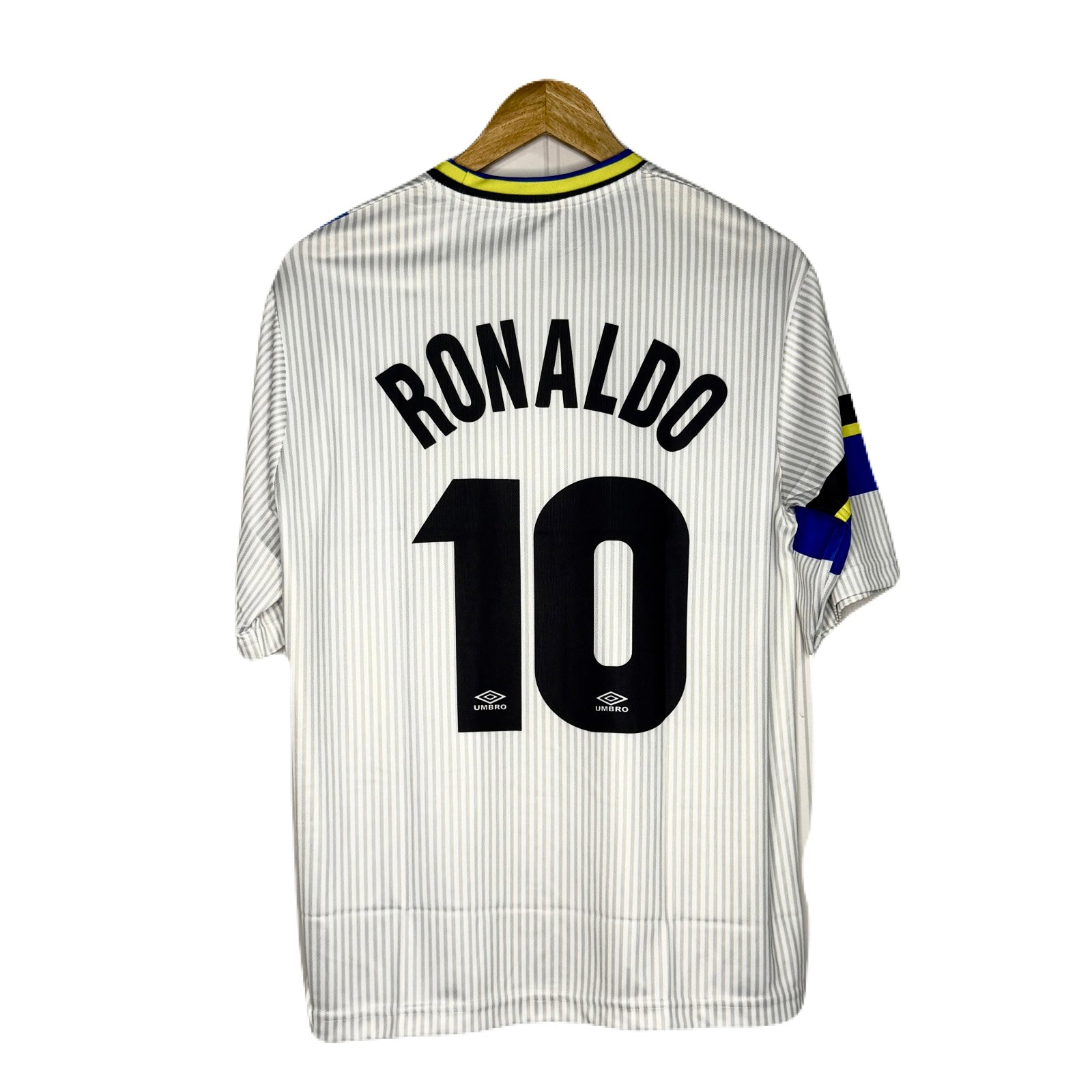 Inter Milan 1997-98 Home Kit Ronaldo Five Sleeve - P716 - Ms Retro