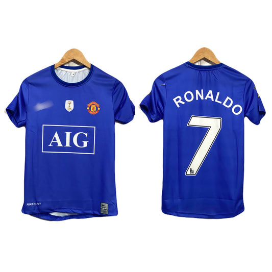 Best Retro jersey 2008/09 Manchester United Third kit Ronaldo Half sleeve  - ms retro store